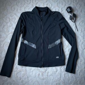 Black Snakeskin Detail Workout Jacket medium Marika